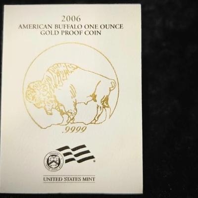 2006-W 1 oz Proof Gold Buffalo (w/Box & COA), Firse Year of released-Box Taped