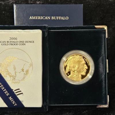 2006-W 1 oz Proof Gold Buffalo (w/Box & COA), Firse Year of released-Box Taped