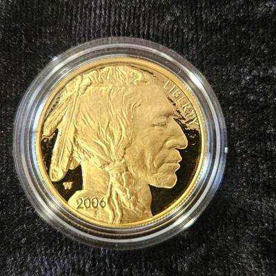 2006-W 1 oz Proof Gold Buffalo (w/Box & COA), Firse Year of released-Box Taped