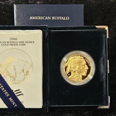 2006-W 1 oz Proof Gold Buffalo (w/Box & COA), Firse Year of released-Box Taped