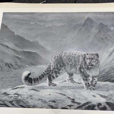 Sale Photo Thumbnail #333: Snow Leopard.  American Master Foundation
Jacketed, Certificate of Authenticity.  Signed, Numbered 1904/3000
Limited Edition 
29.5 " tall x 35.5 " wide