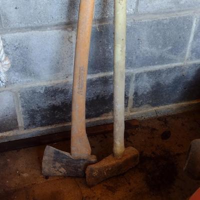 Wood Handled Axe, Maul, and Hatchet