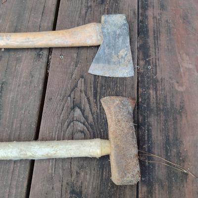 Wood Handled Axe, Maul, and Hatchet