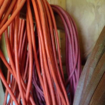 Collection of Outdoor Accessories- Cords, Hose, Rope