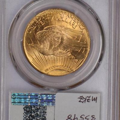 1927 Gold St. Gaudens Double Eagle $20 PCGS MS66+. Exceptional!