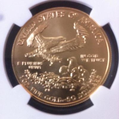2011 NGC $50 MS70 25th Anniversary Gold AMERICAN EAGLE - EARLY RELEASES