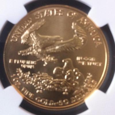 2011 NGC $50 MS70 25th Anniversary Gold AMERICAN EAGLE - EARLY RELEASES