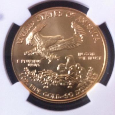 2011 NGC $50 MS70 25th Anniversary Gold AMERICAN EAGLE - EARLY RELEASES