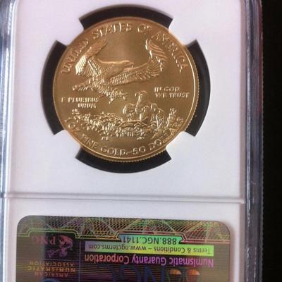 2011 NGC $50 MS70 25th Anniversary Gold AMERICAN EAGLE - EARLY RELEASES