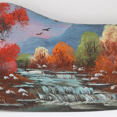 Vintage Oil Landscape Painting by Mark Nelson