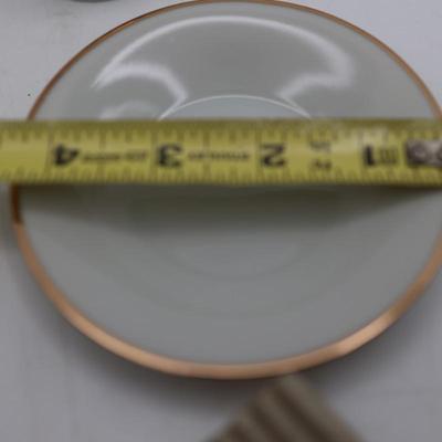 Demitasse Cups and Saucers with Gold Trim (24)