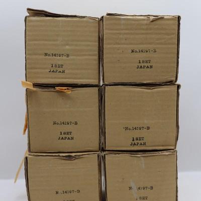 Demitasse Cups and Saucers with Gold Trim (24)