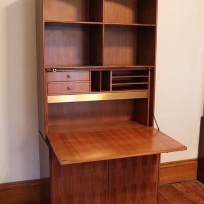 Mid-Century ROMWEBER Book Shelf & Drop Front Desk