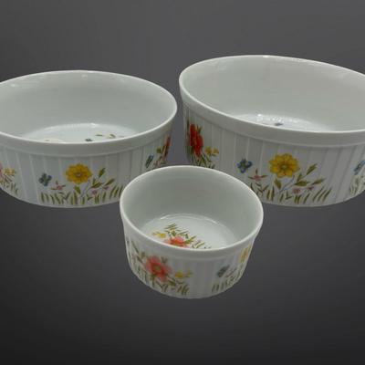 NEW Oven-To-Table Baking Dishes "Country Flowers" by Andrea by Sadek.