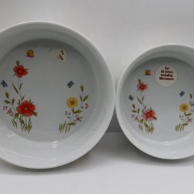 NEW Oven-To-Table Baking Dishes "Country Flowers" by Andrea by Sadek.