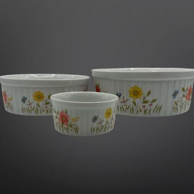 NEW Oven-To-Table Baking Dishes "Country Flowers" by Andrea by Sadek.