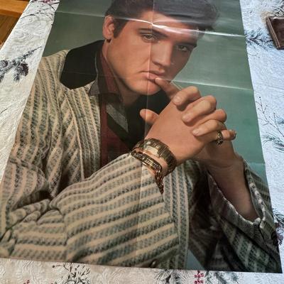 Sale Photo Thumbnail #502: These posters are double sided so lot represents 10 actual posters. These are from the 70's and came from magazines and LP's. The ones from magazines will have small center holes in crease from magazine staples. These are new old stock and not re-prints /