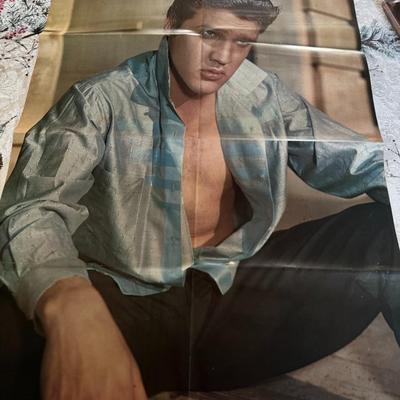 Sale Photo Thumbnail #500: These posters are double sided so lot represents 10 actual posters. These are from the 70's and came from magazines and LP's. The ones from magazines will have small center holes in crease from magazine staples. These are new old stock and not re-prints /