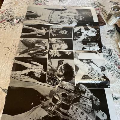 Sale Photo Thumbnail #517: These posters are double sided so lot represents 10 actual posters. These are from the 70's and came from magazines and LP's. The ones from magazines will have small center holes in crease from magazine staples. These are new old stock and not re-prints /