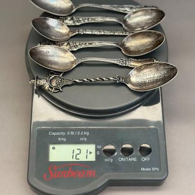Sterling Silver - State Souvenir Spoons (6) - 121g