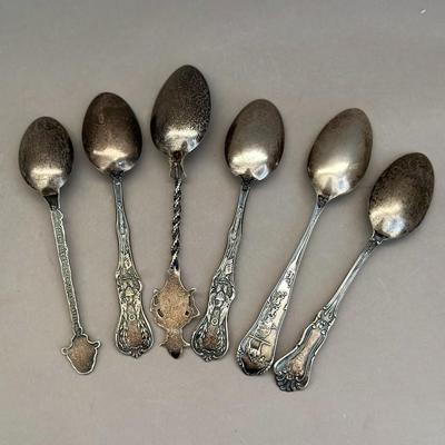 Sterling Silver - State Souvenir Spoons (6) - 121g