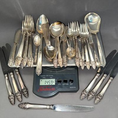 Sterling Silverware Set - 1459g (Knives NOT Weighed)