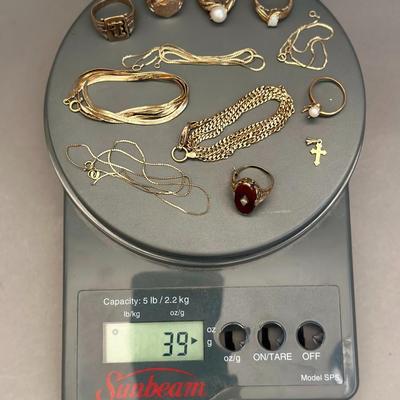 Lot of Misc. Gold Jewelry & Rings