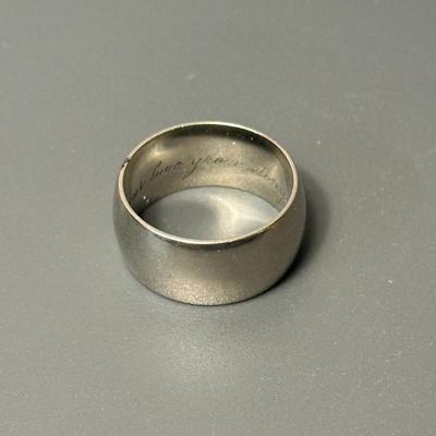 8g - White Gold Wedding Band - 14k