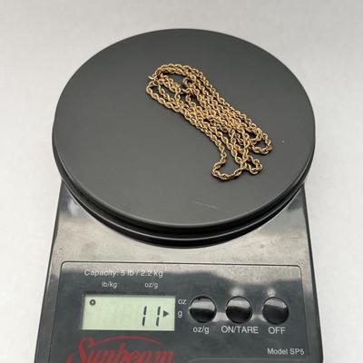 14k Hollow Gold Necklace - 11g