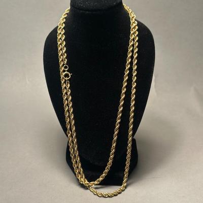 14k Hollow Gold Necklace