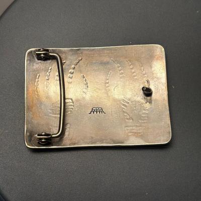 Bear Paw Prints Native American Belt Buckle