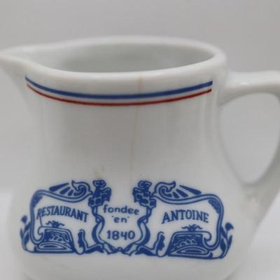 Vintage Antoine Restaurant Demitasse/ Espresso Cups & Saucers with Creamer