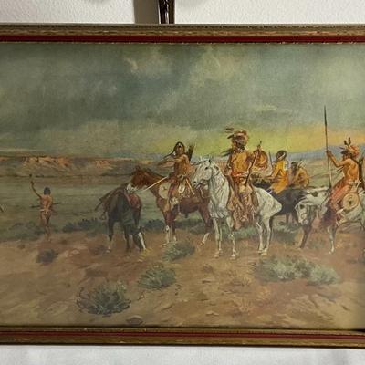 Print by CM Russell 1902, size is approx 13x10"