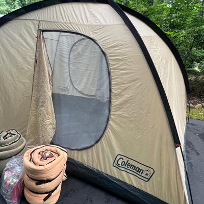Coleman 12’ x 8’ Tioga Tent Plus Sleeping Bags & Pillow (G-RG)