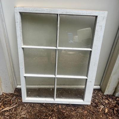 Two Six Pane Wooden Framed Windows (SRB-MG)