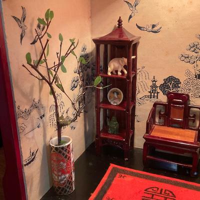 O10 Hand-made Miniature Chinese Shadow Diorama Box