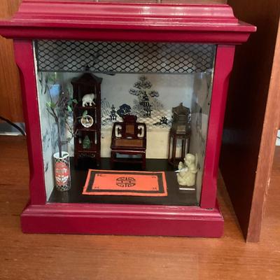 O10 Hand-made Miniature Chinese Shadow Diorama Box