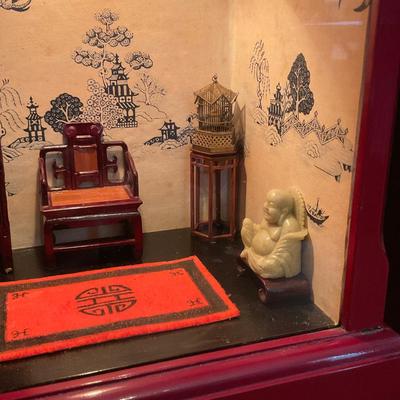 O10 Hand-made Miniature Chinese Shadow Diorama Box