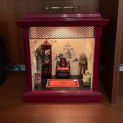O10 Hand-made Miniature Chinese Shadow Diorama Box
