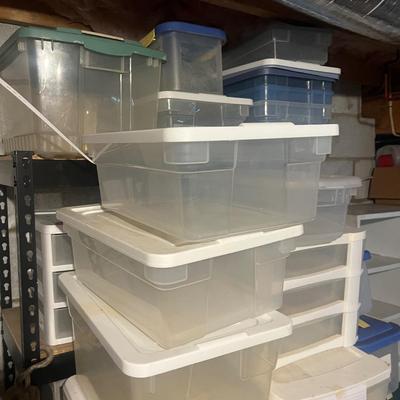 Large Collection of Plastic Storage Containers (SRB-MG)