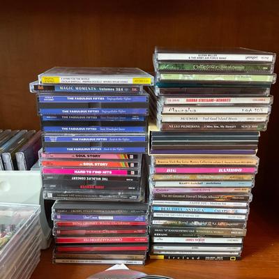 O13 Large Lot of CD's with CD Collector & Tray