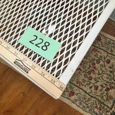 Lot 228 White metal coffee table