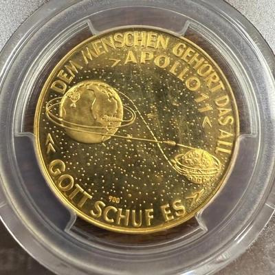 1969 Germany Apollo 11 Gold Medal – PCGS SP67 – 17.50g Lunar Module Design – Ultra Rare