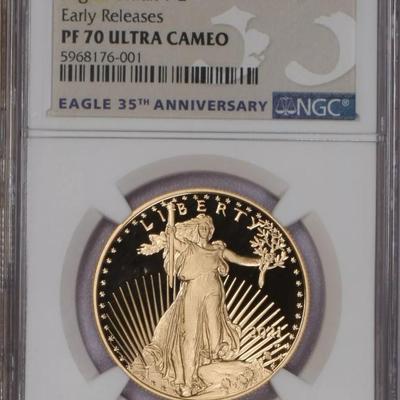 2021-W Gold Eagle $50 Eagle Portrait T-2 Early Releases NGC PF70 Ultra Cameo
