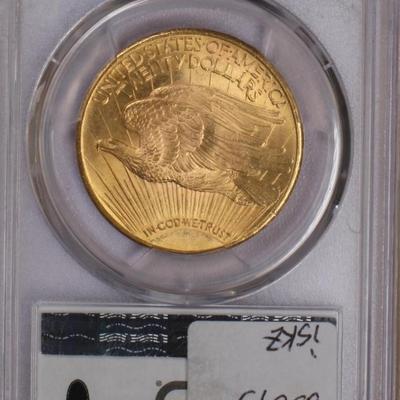 1924 Gold St. Gaudens Double Eagle $20 PCGS MS65+