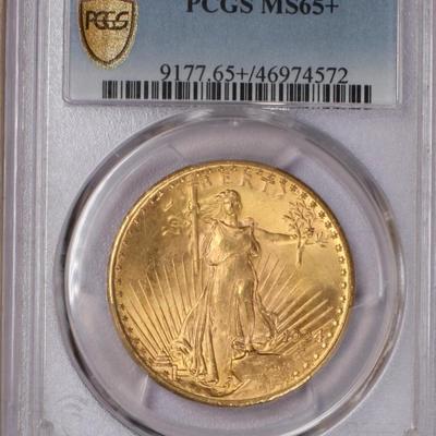 1924 Gold St. Gaudens Double Eagle $20 PCGS MS65+