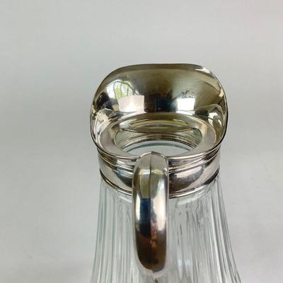 D28 Vintage Empress Silverplate & Crystal Pitcher by Paul Revere Silversmith