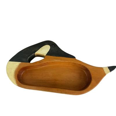 K30 Hand-painted Goose Wooden Tray with Wooden Goose Bowl