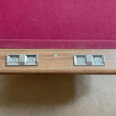 PR31 Vintage Red Top Billiards Table with Vintage Balls & Playing Sticks