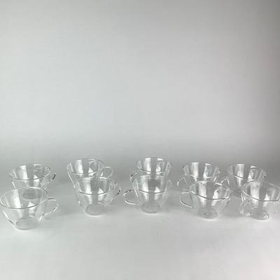 K34 Set of 10 Glass Mugs